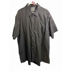 covington mens black short sleeve button down shirt size 3XL XXXL
